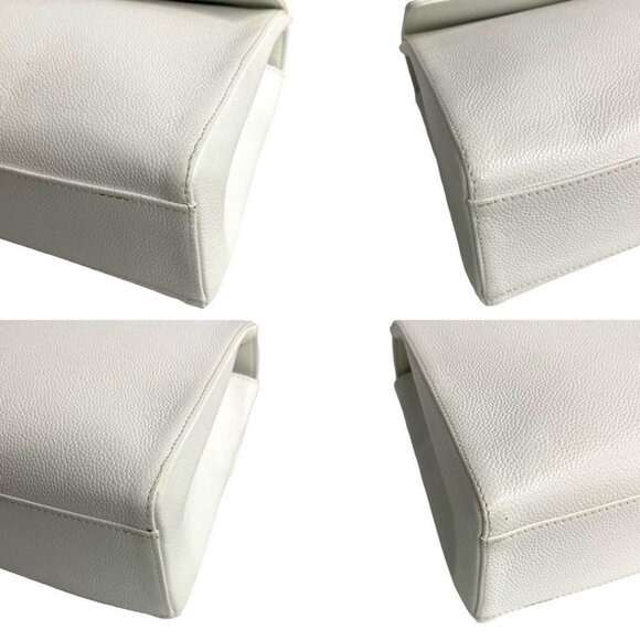 Authentic CHANEL Vintage Kelly Caviar Leather Top Handle Flap Bag Wood Handle - Picture 9 of 14